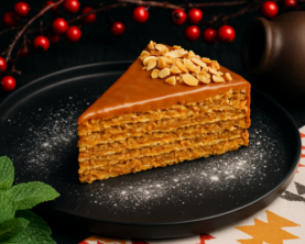 Вафельний торт з соленою карамеллю