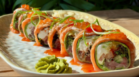 Рол без рису з лососем