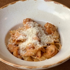 Паста тальятелле з креветками