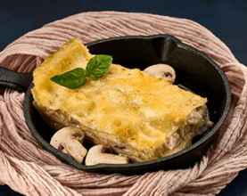 Лазанья з куркою та грибами