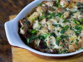 Картопля з білими грибами