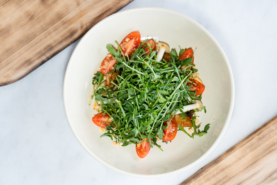 Салат з баклажаном та грибами шимеджі